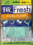 Dr Fresh Kool Floss Mint Waxed Dental PICKS-1OK Of 60-BRAND NEW-SHIP24. Fixed Price $14.88.