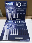 2 Packs Oral Io Deep Clean Round Replacement Toothbrush Heads , 9 Pack-new. Fixed Price $45.00.