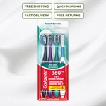 Colgate 360 Whole Mouth Medium Toothbrush 4-PACK Tonguecheek Cleaner. Fixed Price $16.01.