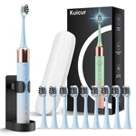 Kuicur Sonic Electric Toothbrush For Adults 15 Count (pack Of 1), Blue-white. Fixed Price $24.86.