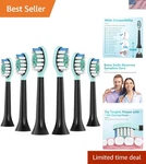 Philips Sonicare Replacement Toothbrush Heads - 6 Pack With Tongue Cleaner. Fixed Price $21.99.