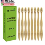 Bamboo Toothbrush Boar Bristles 8 Pack Biodegradable Natural Oral Care From Usa. Fixed Price $23.88.