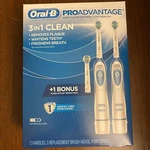 Oral-b Pro Advantage Deep Clean Battery Toothbrush System, 2 Handles, 3 Brushes. Fixed Price $29.95.