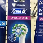 Oral-b Crossaction Brush Heads X-shaped Bristles White 3 Pack. Fixed Price $30.00.