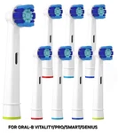 New 8 Pack Replacement Toothbrush Heads For Oral Vitality Pro Smart Genius. Fixed Price $10.79.