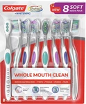 Colgate 8 Pack Total + Whitening Toothbrush Soft Bristles Floss Tip Value. Fixed Price $19.99.