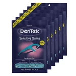 Dentek Comfort Clean Sensitive Gums Floss Picks, 150 Count (pack Of 6), Blue. Fixed Price $37.17.