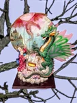 Mystical Fiber Optic Dragon & Wizard Light Up Stand Decor Castle Treasure. Fixed Price $59.99.