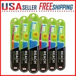 Reach Crystal Clean Toothbrush Firm X 6 Pack With Free Travel Cap Bristles. Fixed Price $13.49.