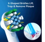 Oral-b Flossaction X Shaped Bristle Electric Rechargeable Toothbrush Heads. Fixed Price $9.50.