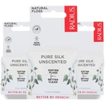 Radius Pure Silk Unscented Dental Floss Natural Waxed Round 3 Pack. Fixed Price $20.99.