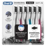 Oral Charcoal Toothbrushes 6 Pack Soft Naturally Whitens Teeth. Fixed Price $23.87.
