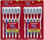 Colgate Extra Clean Toothbrush Pack Of 12 Medium Full Head Multicolor Bristles. Fixed Price $13.59.