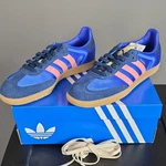 Adidas Samba Blue Pink Gum Sole Men's 10.5 New W/ Box Classic. Fixed Price $71.99.
