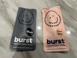Burst Set Of 2 Electric Toothbrush Replacement Heads Black / Rose Gold. Fixed Price $10.50.