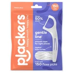 Plackers Line Floss Picks, Super Soft, Gentleslide 150 Count, Gray. Fixed Price $6.99.