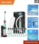 Sonic Electric Toothbrush With 10 Heads And Ergonomic Design Comfort. Fixed Price $21.99.