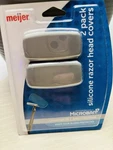 Meijer Silicone Razor Head Covers 2 Pack Anti-microbial Universal Fit Gray. Fixed Price $12.00.