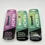 (3)-2 Packs Reach Trios Premium Clean & Sensitive Replacement Toothbrush Heads. Fixed Price $34.83.