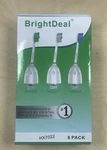 Brightdeal HX7022 Replacement Brush Heads Fits Phillips Sonicar - 6 Pk. Fixed Price $6.49.