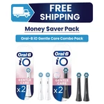Oral-b Io Gentle Care Brush Heads 4 Pack Black & White Set. Fixed Price $46.99.