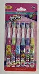 Shopkins Buddies 6 Pack Soft Toothbrush -make Brushing Fun New. Fixed Price $6.99.