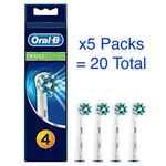 Lot Of 5 Packs: 4-COUNT Oral Cross Action Toothbrush Replacement Heads (=20). Fixed Price $57.99.
