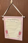 Transpac Autographable Bride Be Congratulations Canvas Sign Banner Wall Art. Fixed Price $19.99.