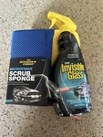 Detailer Choice 3 Pack Glass Cleaner Scrub Sponge Microfiber Xl Drying Towel. Fixed Price $8.79.