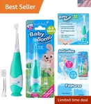 Baby Electric Toothbrush Toddler Soft Vibration Led Timer 2 Heads. Fixed Price $48.44.