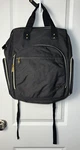 "luxja" Gray Breast Pump Back Pack Multi Purpose Diaper Bag 3 Insulated Pockets. Fixed Price $29.99.