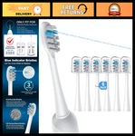 6 Pack Toothbrush Replacement Heads For Sonic Fusion 2.0 & Fitmount Flossing. Fixed Price $27.99.
