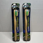Lot 2 Woobamboo Soft Adult Bristle Toothbrushes Biodegradable Wooden Handle. Fixed Price $5.00.