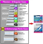 Piksters Interdental Brushes 10PKS/7PKS Sizes 00-9. Buy Bulk And Save. Fixed Price $53.79.