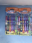 2 Pack Dr Fresh Kids' Soft Multi-color 5-COUNT Toothbrush 3+YEARS. Fixed Price $9.04.