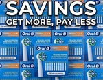 Genuine Oral-b Crossaction X Replacement Brush Heads (set Of 6). Fixed Price $15.99.