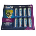 8 Genuine Oral-b Cross Action Toothbrush Replacement Heads Electric. Fixed Price $36.00.