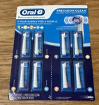 Oral-b Precision Clean Electric Toothbrush Replacement Heads 8 Count EB20. Fixed Price $26.99.