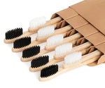 Nuduko Bamboo Toothbrushes Biodegradable 10 Count (pack Of 1), Black&white. Fixed Price $12.66.