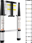 10.5FT Telescoping Aluminum Ladder, 375LB Capacity, Portable & Compact. Fixed Price $122.99.