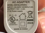 Ac Adapter Model DZ010LL075050U For Magipea, Summer Infant Baby Monitor. Fixed Price $12.00.