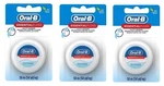Oral B Essential Floss Waxed Mint 55YD 3 Packs. Fixed Price $14.44.