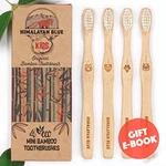 Himalayan Blue Kids Natural Biodegradable Bamboo Toothbrush Pack Of 4 - Organic. Fixed Price $17.99.