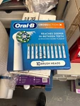 Oral-b Crossaction Replacement Brush Heads With Bacterial Protection (10-COUNT). Fixed Price $16.99.