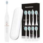 Kingheroes Electric Toothbrush Set, Comes With 8 Count (pack Of 1), White. Fixed Price $21.46.