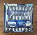 Oral-b Crossaction Pro Advanced Toothbrush, 8-PACK Medium Anti-bacterial Bristle. Fixed Price $16.99.