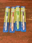 Oral-b Shiny Clean Toothbrushes With Caps Soft 35 Z Shaped Bristles 4 Pack. Fixed Price $10.99.