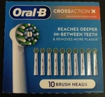 Oral-b Crossaction X Replacement Brush Heads 10 New. Fixed Price $18.50.