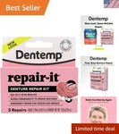 Complete Denture Repair Kit Safely Mend Cracks & Replace Loose Teeth At Home. Fixed Price $16.16.