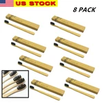 8 Pack Charcoal Bamboo Toothbrush Adult Organic Wooden Natural Eco Vegan. Fixed Price $9.99.